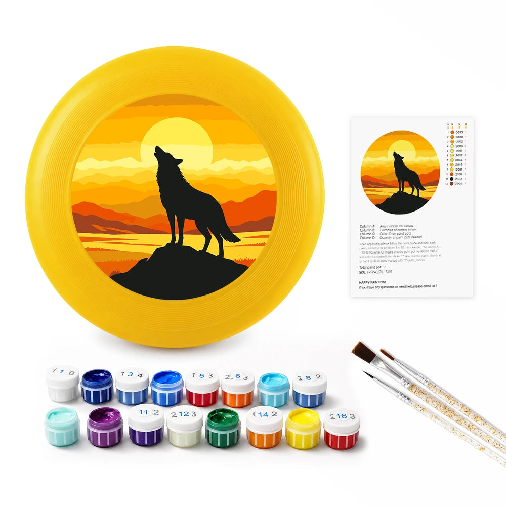 
Paint by Numbers - Frisbee | Wolf at Sunset