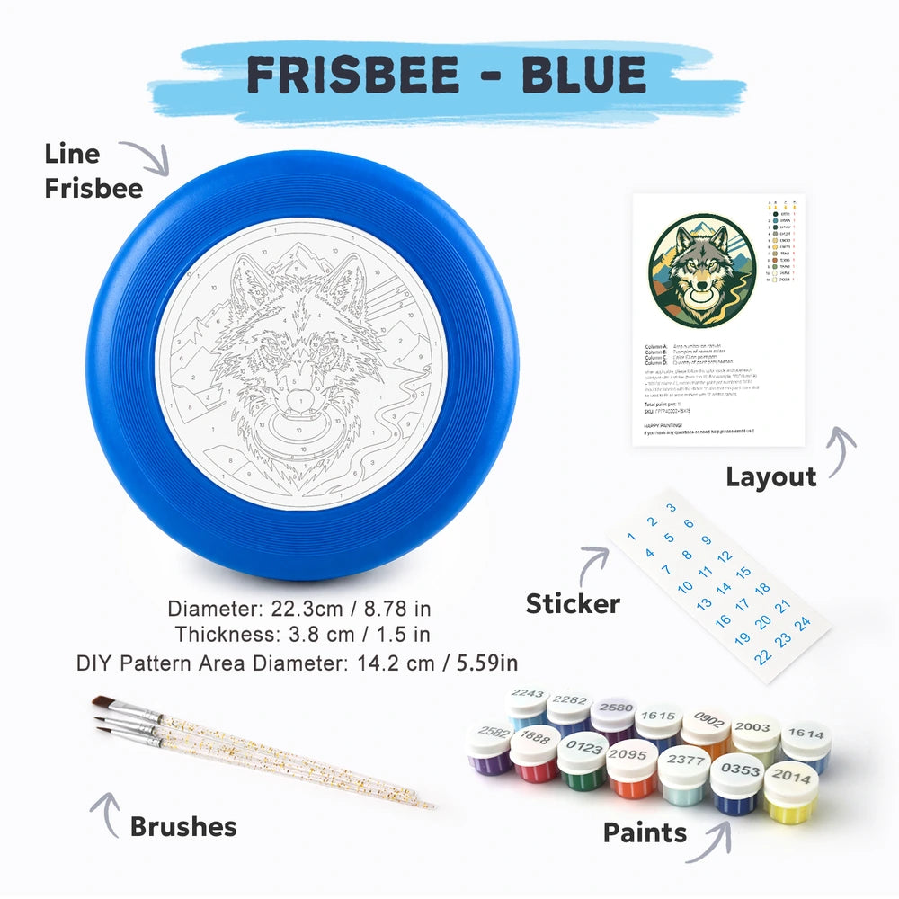 
Paint by Numbers - Frisbee | Wolf in the Mountains