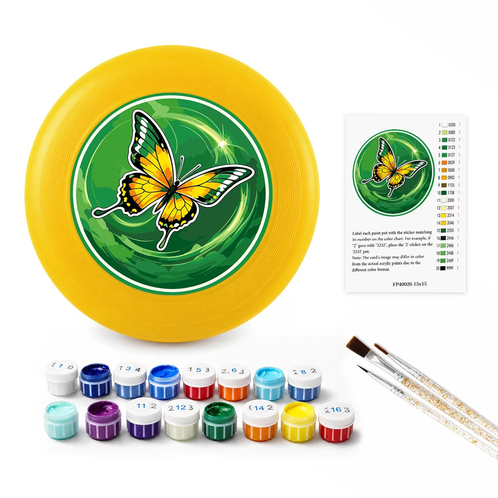 
Paint by Numbers - Frisbee | Yellow Butterfly Glow