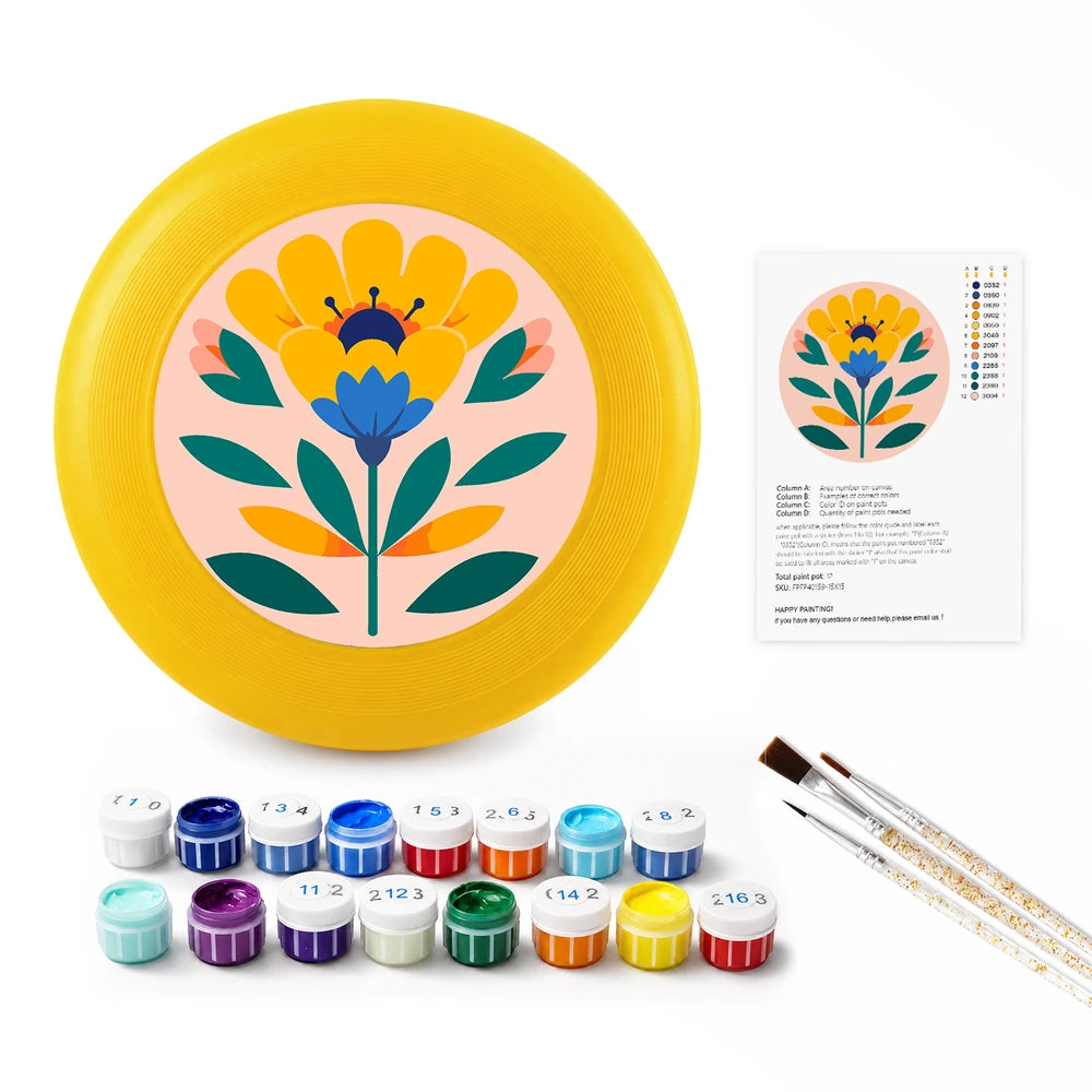 Paint by Numbers - Frisbee | Yellow Folk Flower