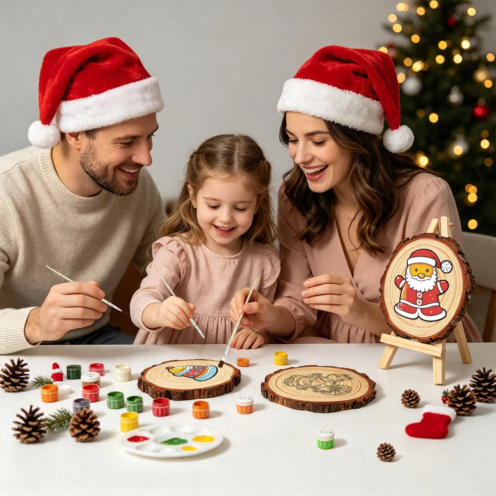 
Paint by Numbers - Wood Slice | Santa Chick