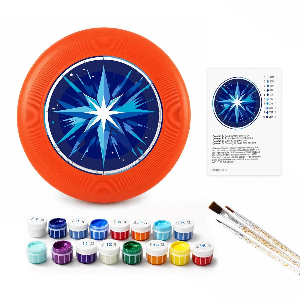 Paint by Numbers - Frisbee | Blue Compass Star