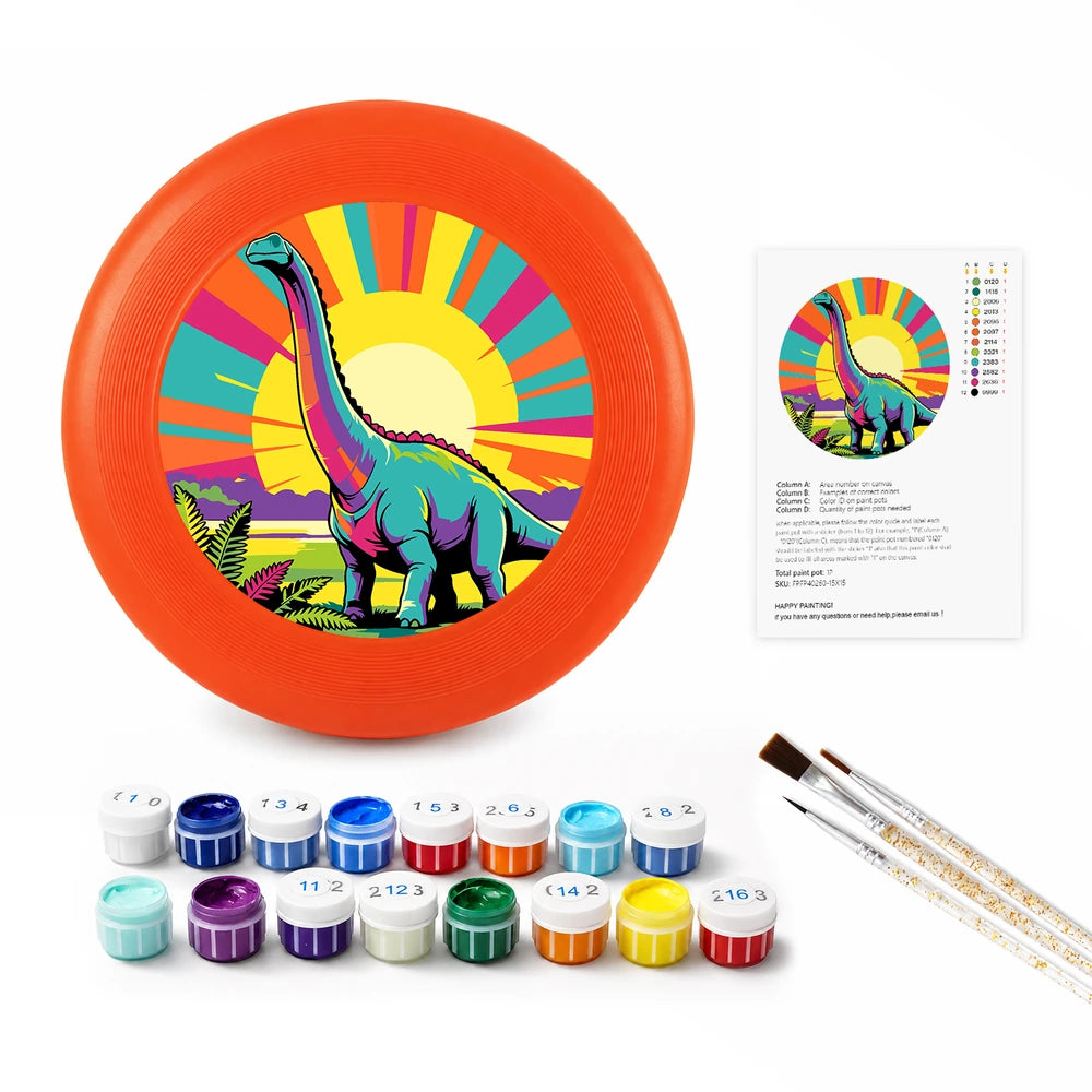 
Paint by Numbers - Frisbee | Brontosaurus at Sunrise