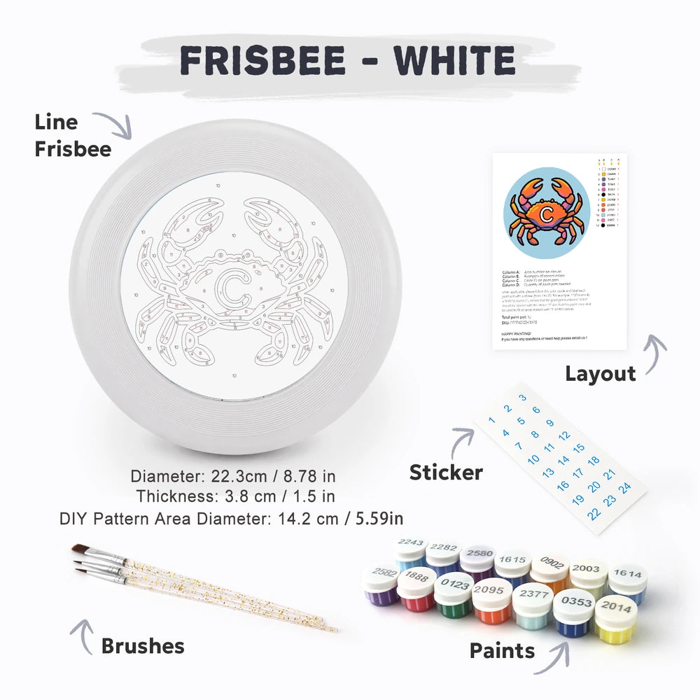 Paint by Numbers - Frisbee | Cancer Crab Sign