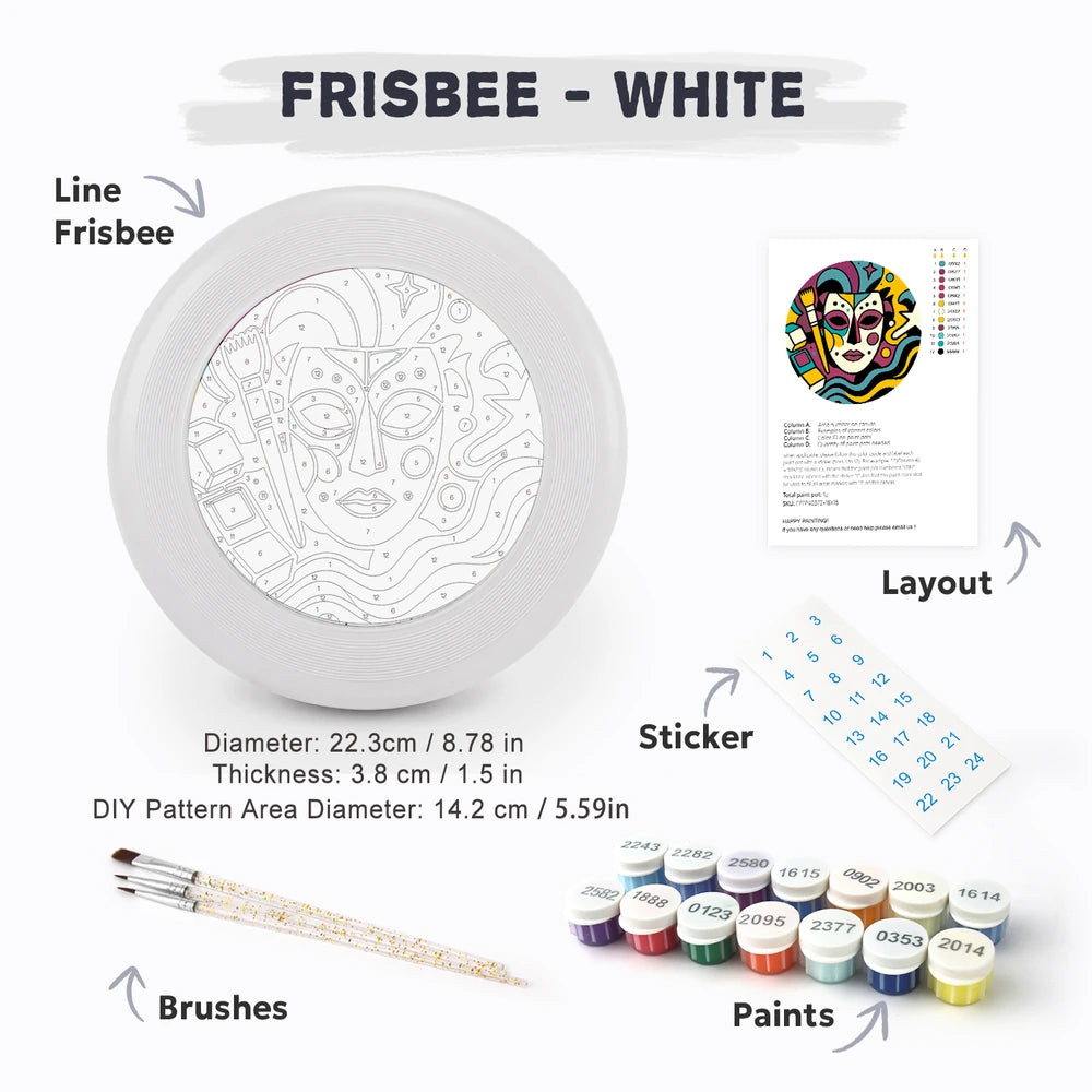 
Paint by Numbers - Frisbee | Carnival Mask