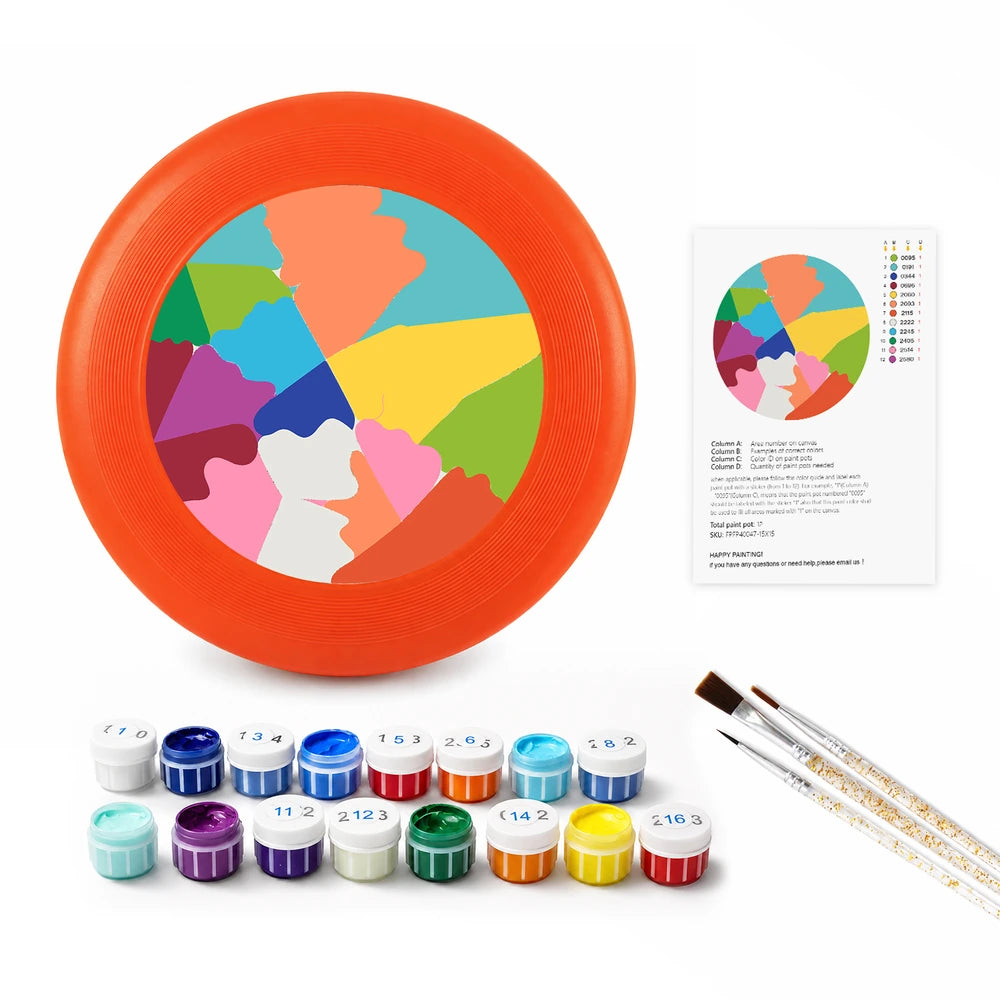 Paint by Numbers - Frisbee | Colour Block Wolf