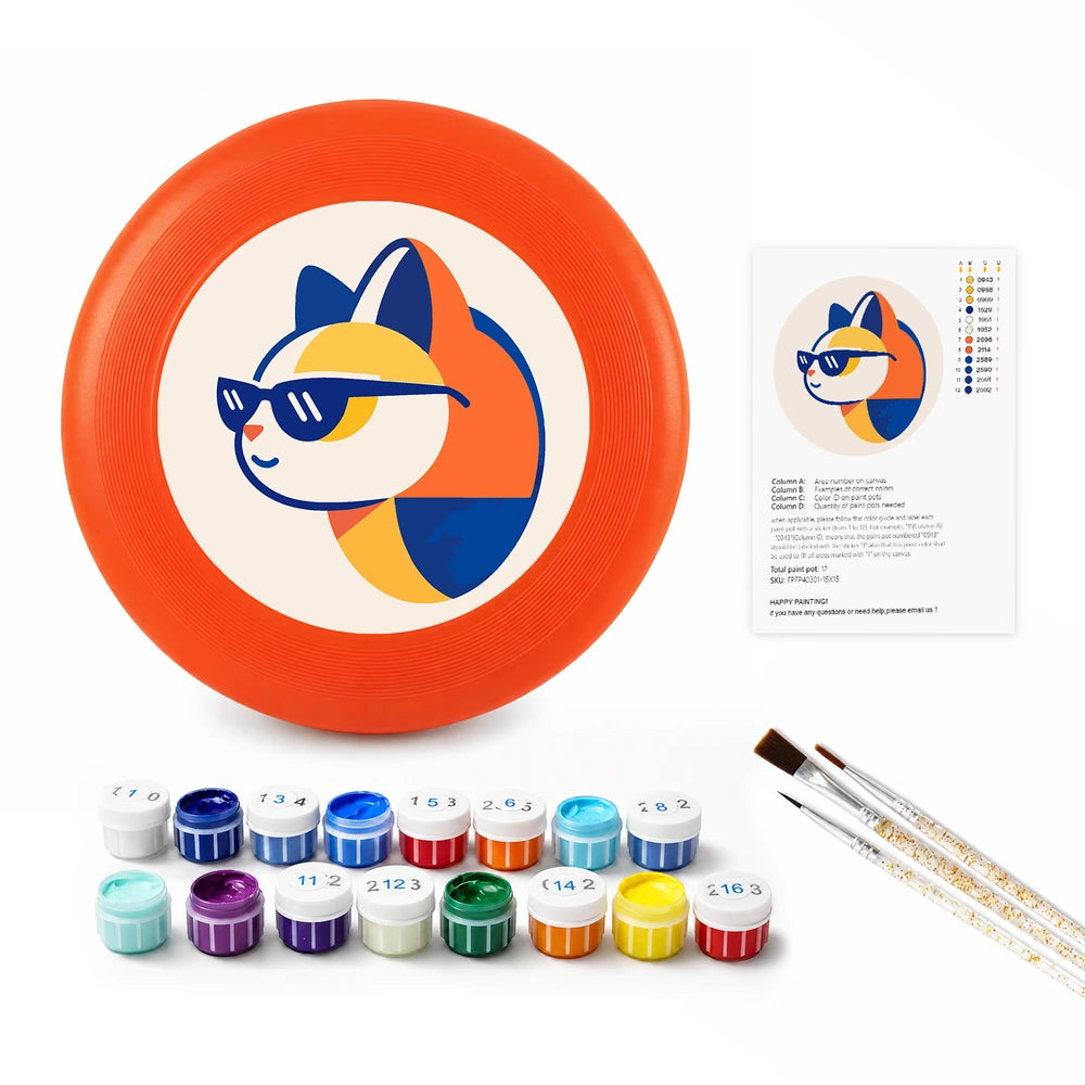 Paint by Numbers - Frisbee | Cool Geometric Fox