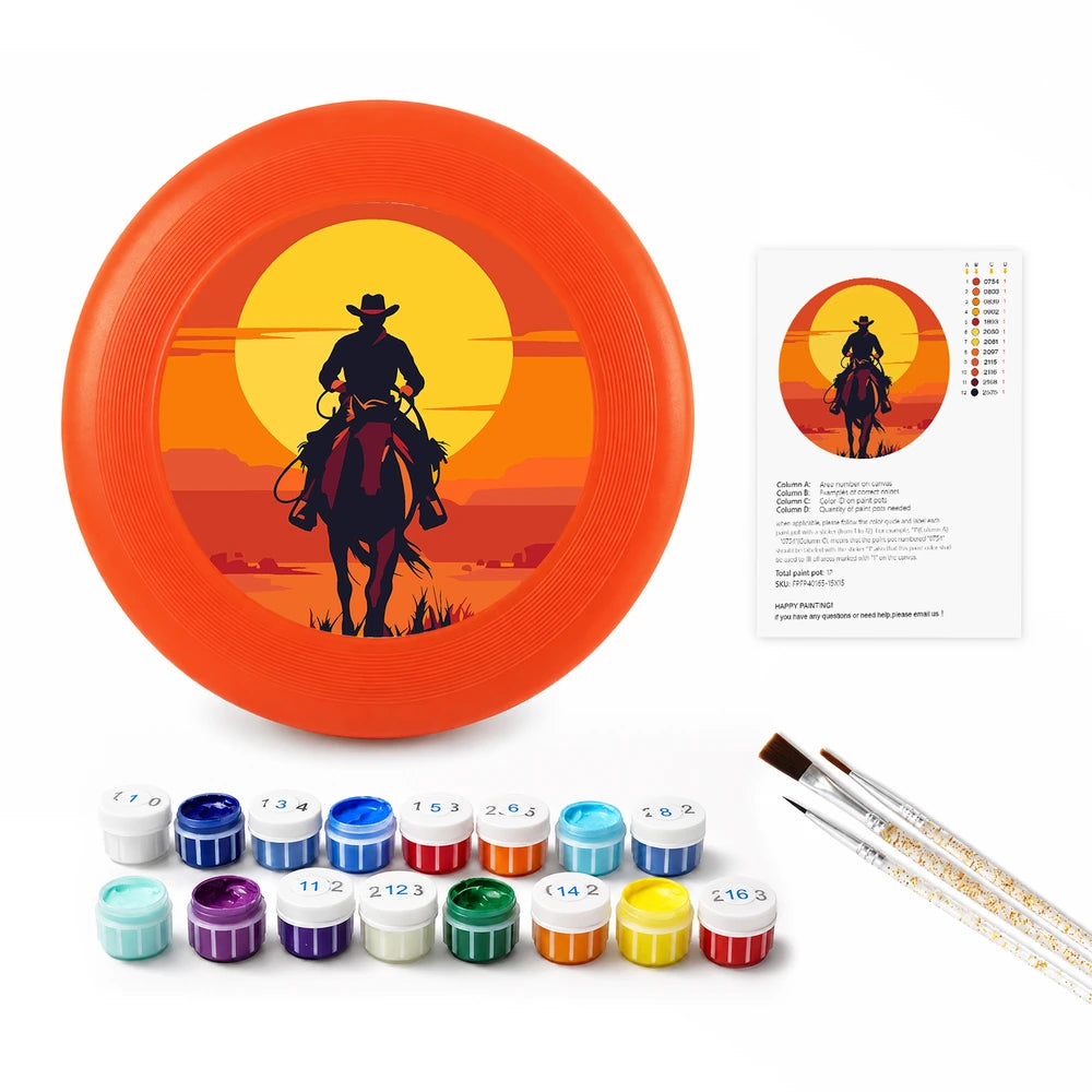 Paint by Numbers - Frisbee | Cowboy at Sunset