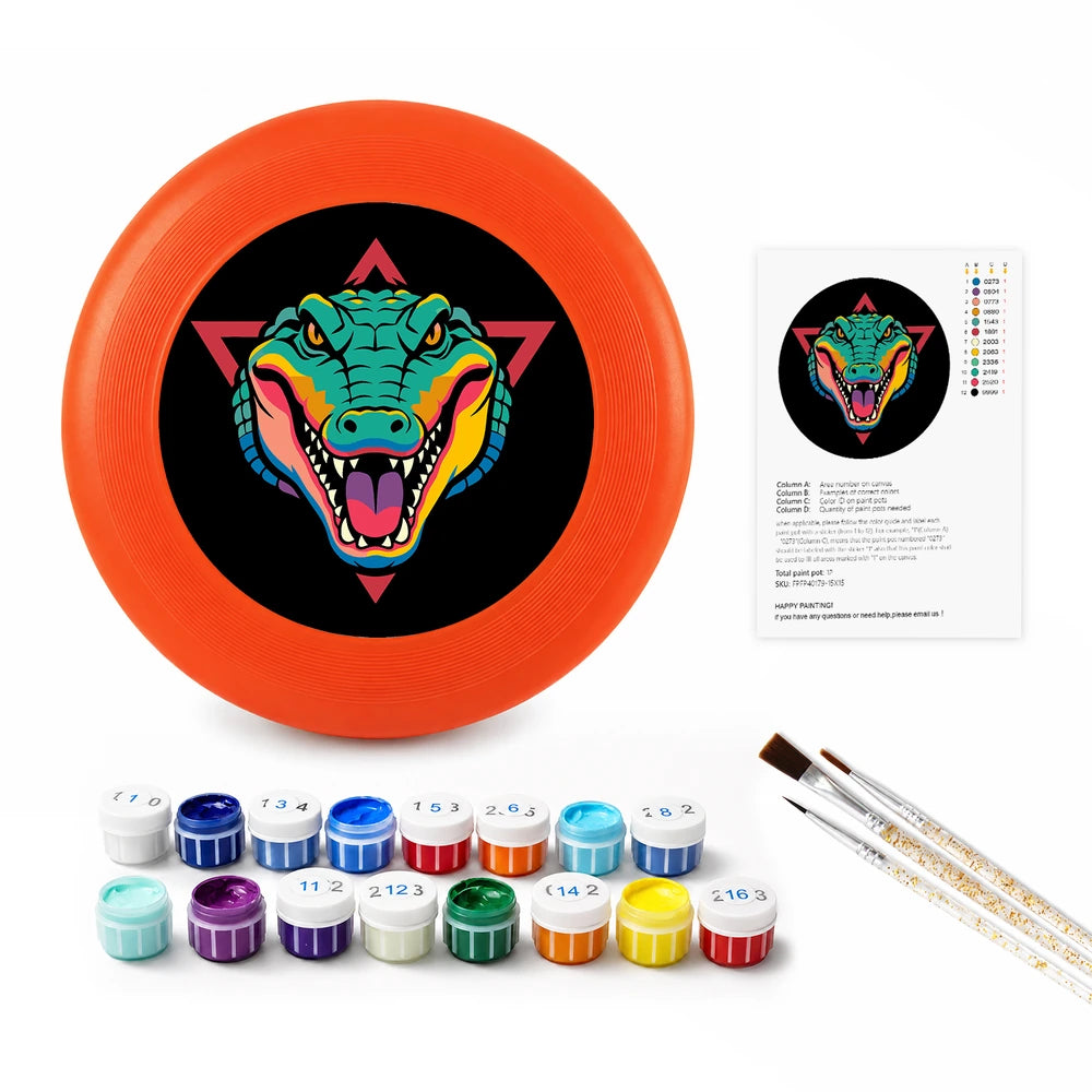 Paint by Numbers - Frisbee | Crocodile Emblem