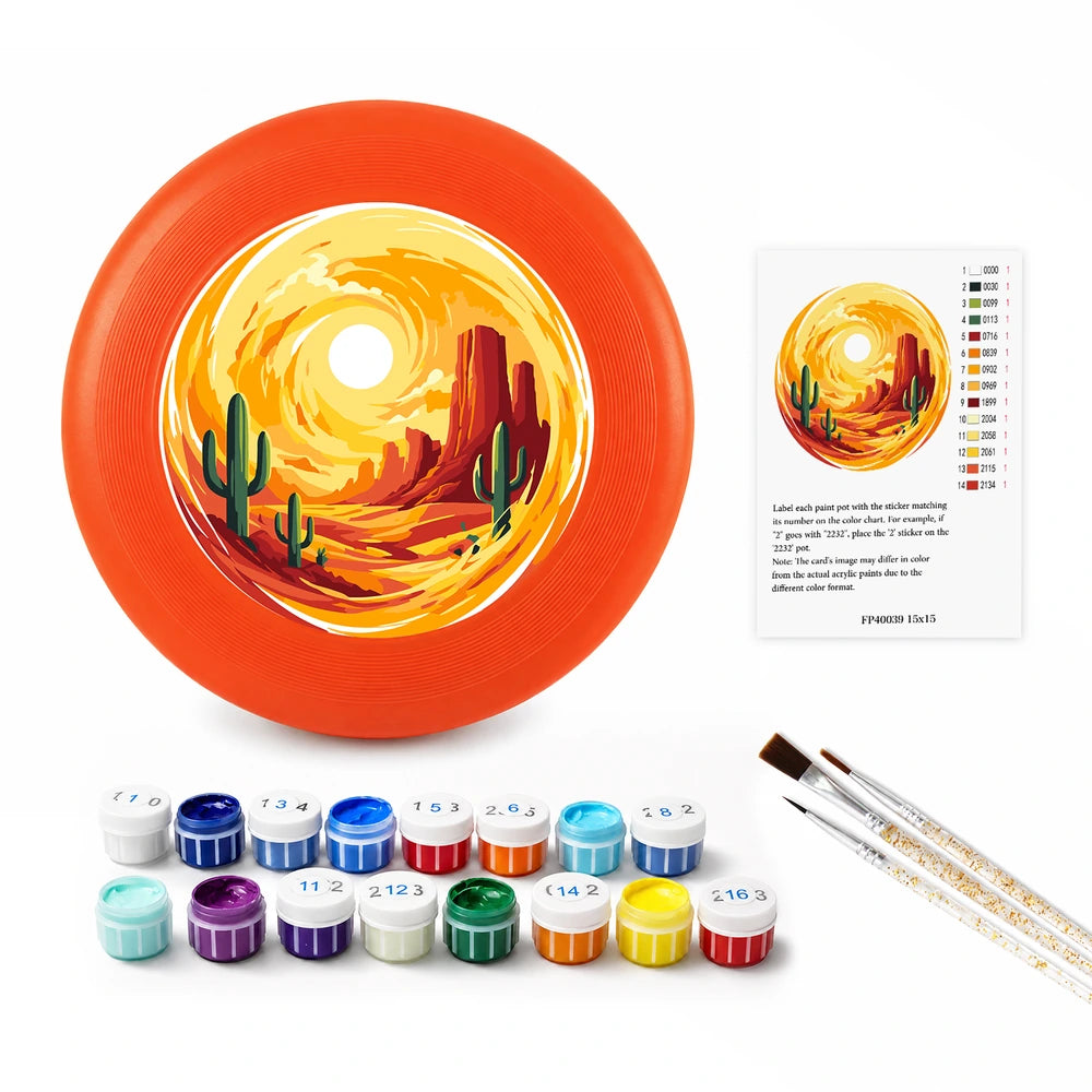 Paint by Numbers - Frisbee | Desert Sun Swirl