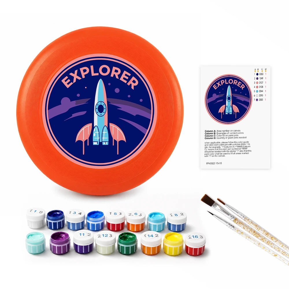 
Paint by Numbers - Frisbee | Explorer Rocket Badge