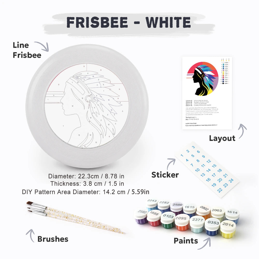 Paint by Numbers - Frisbee | Feather Headdress Portrait