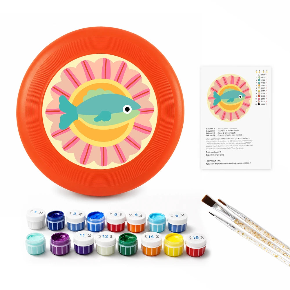
Paint by Numbers - Frisbee | Fish in Pink Rays