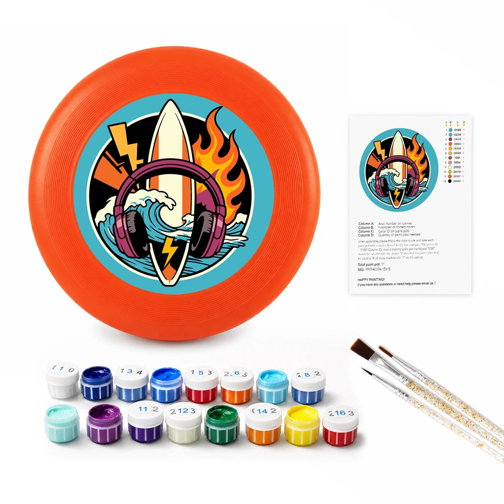 
Paint by Numbers - Frisbee | Flaming Surfboard