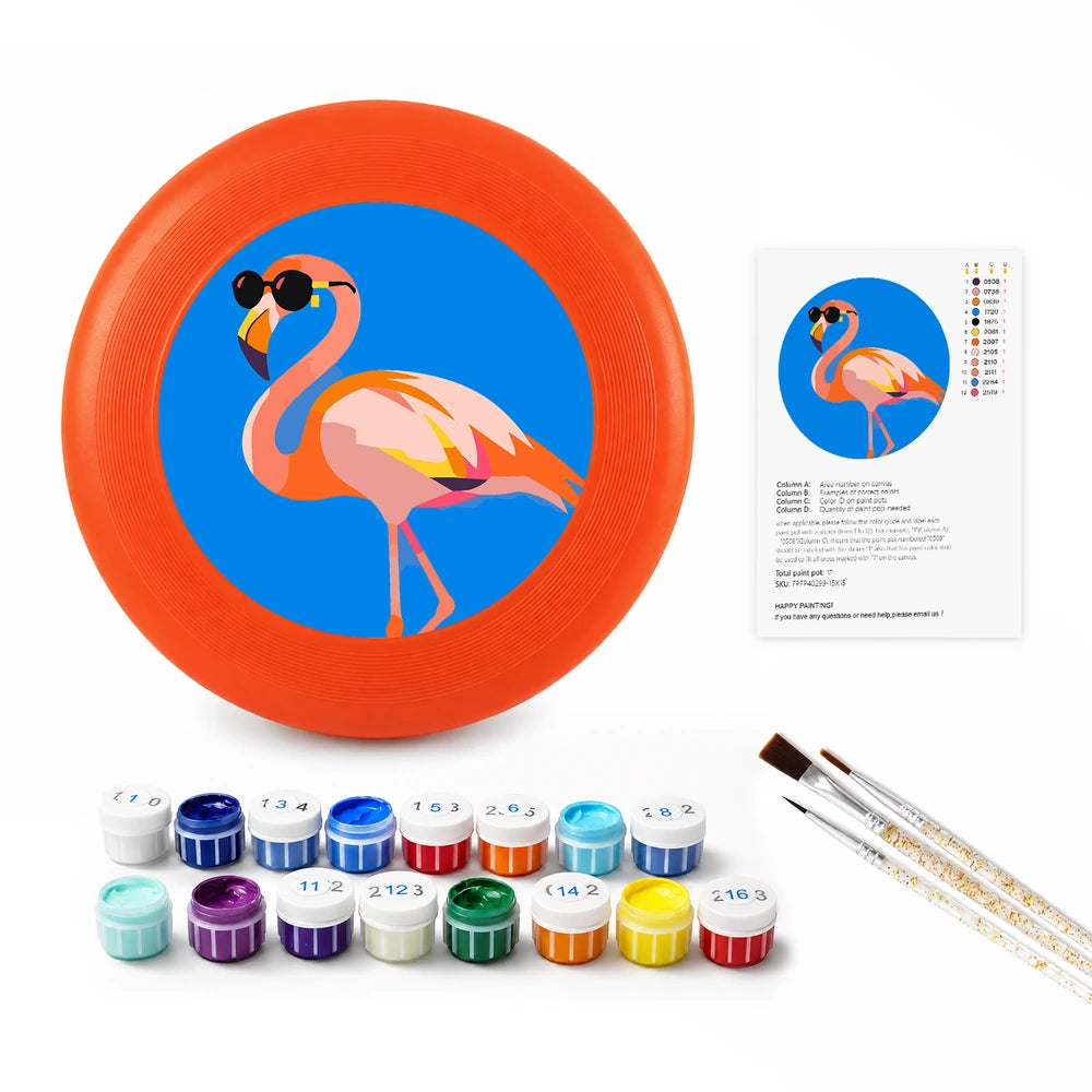 
Paint by Numbers - Frisbee | Flamingo in Sunglasses