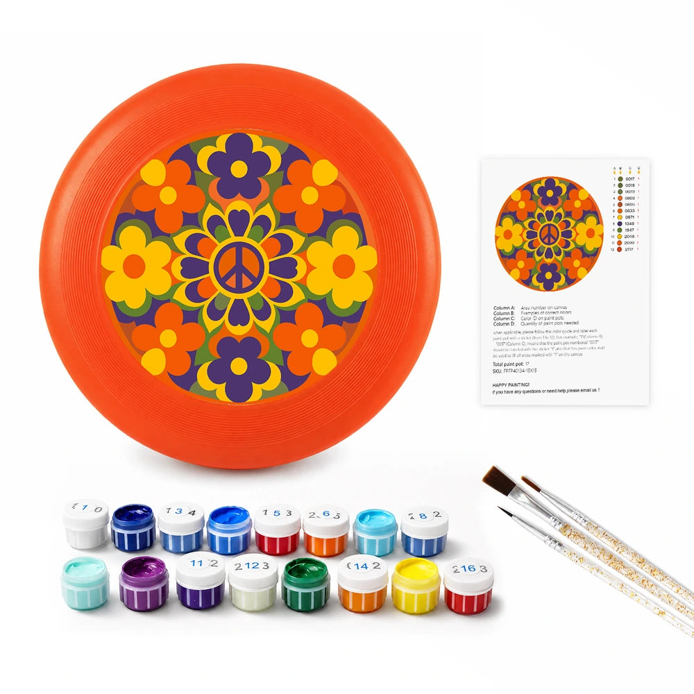
Paint by Numbers - Frisbee | Flower Power Mandala