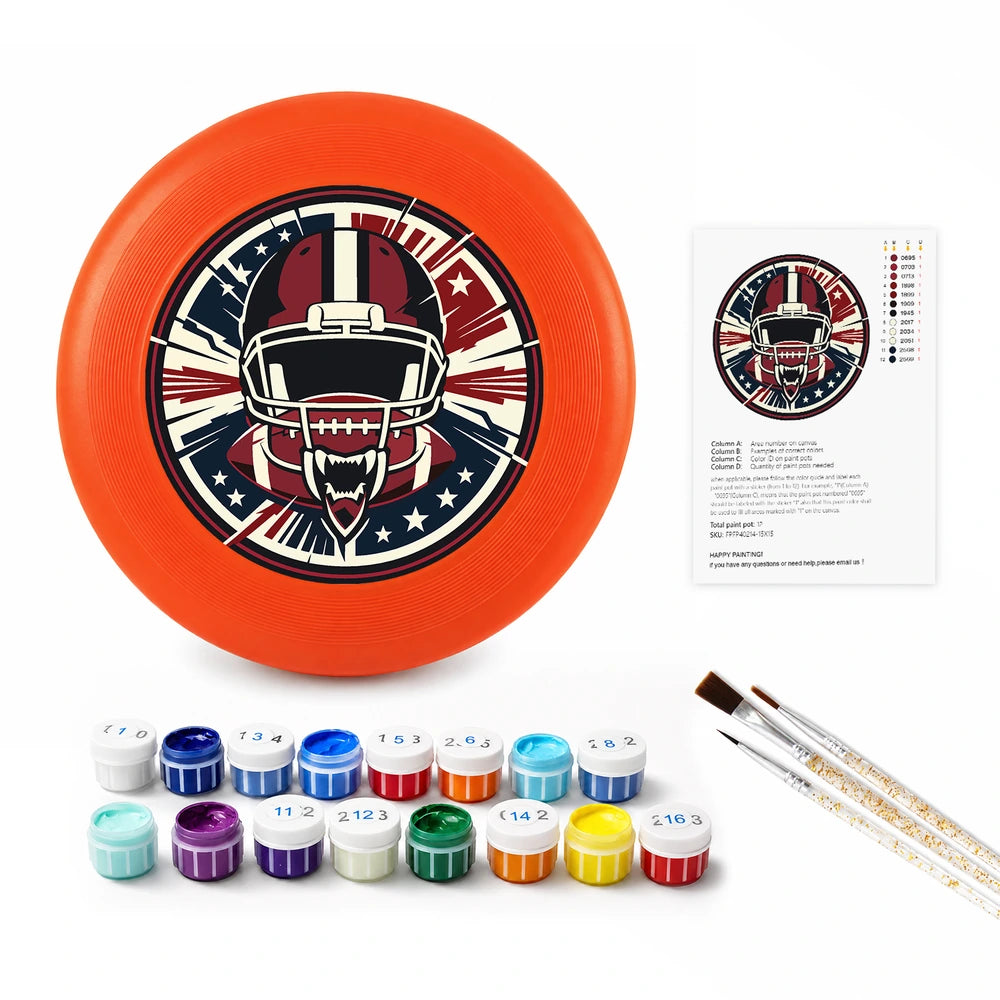 Paint by Numbers - Frisbee | Football Helmet Crest