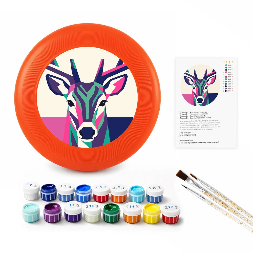 Paint by Numbers - Frisbee | Geometric Deer