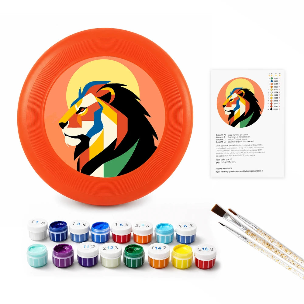 
Paint by Numbers - Frisbee | Geometric Lion