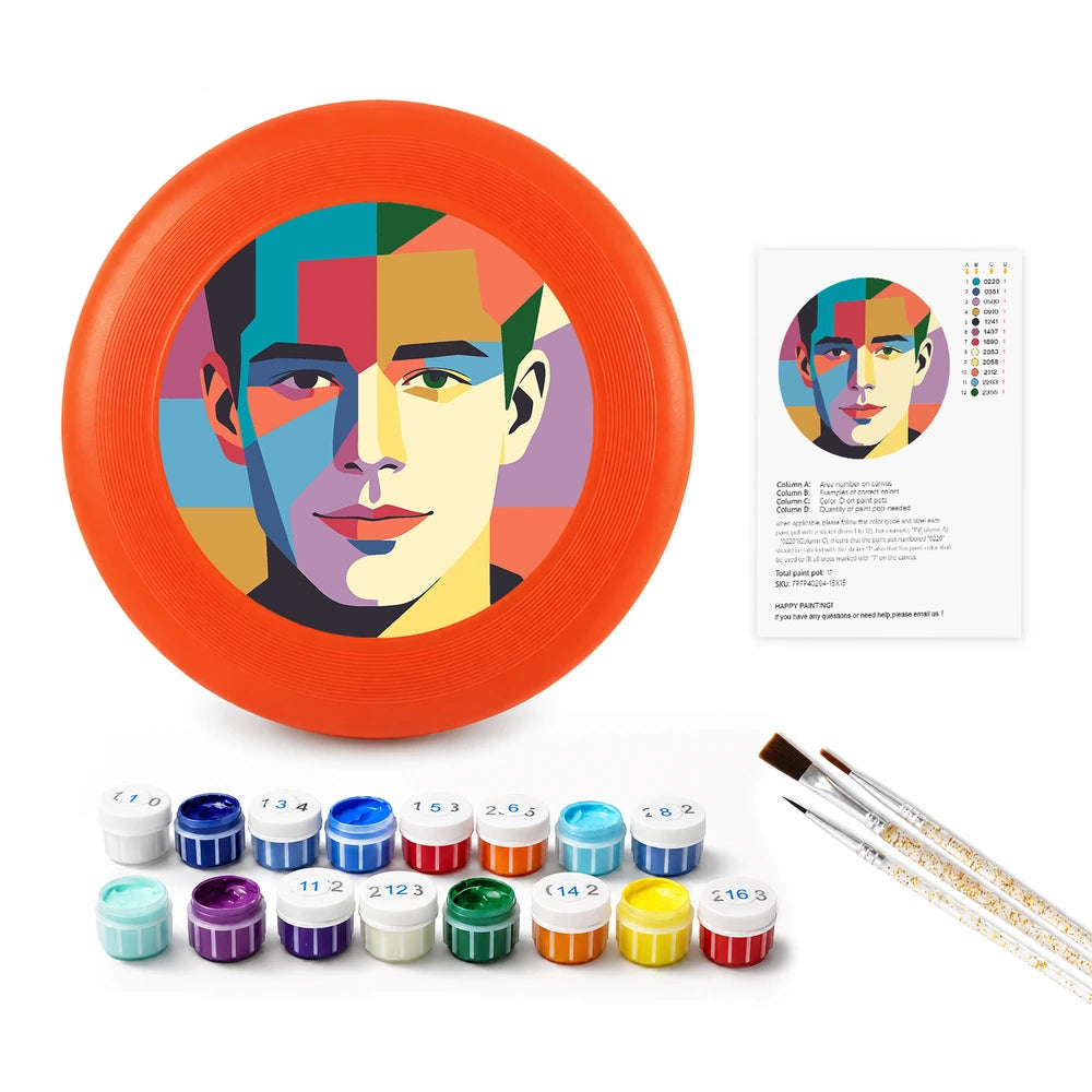 
Paint by Numbers - Frisbee | Geometric Man Portrait