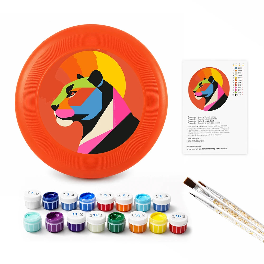 
Paint by Numbers - Frisbee | Geometric Panther