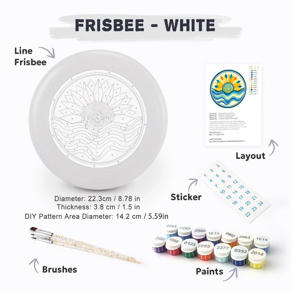 
Paint by Numbers - Frisbee | Golden Sun and Waves