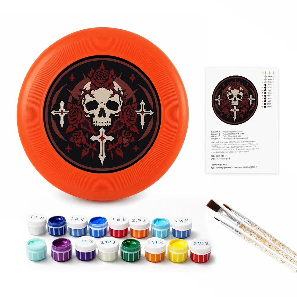 
Paint by Numbers - Frisbee | Gothic Skull Crest