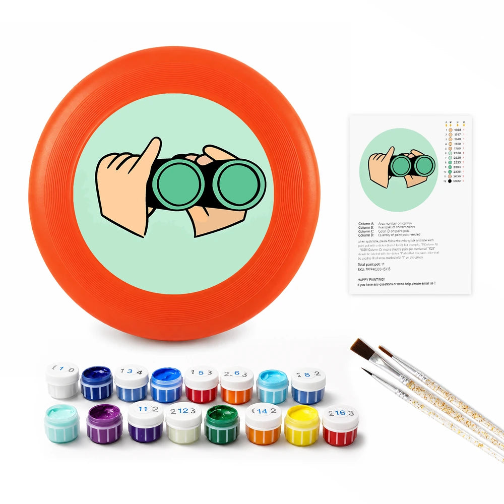 
Paint by Numbers - Frisbee | Hand with Binoculars