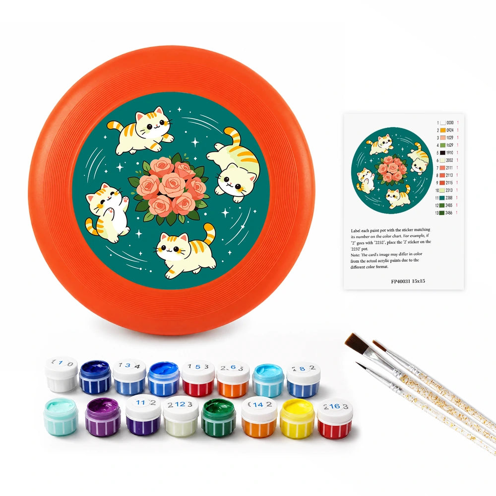 Paint by Numbers - Frisbee | Kittens and Flowers