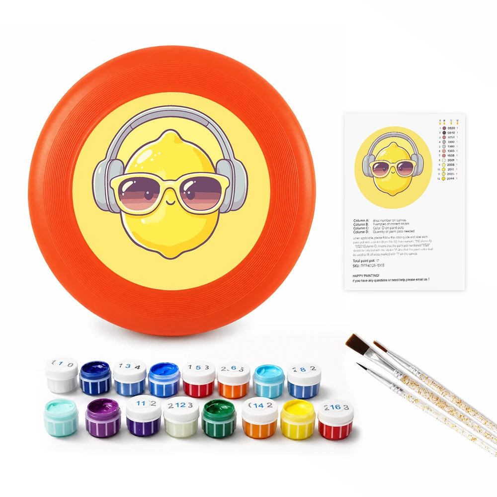 Paint by Numbers - Frisbee | Lemon with Headphones