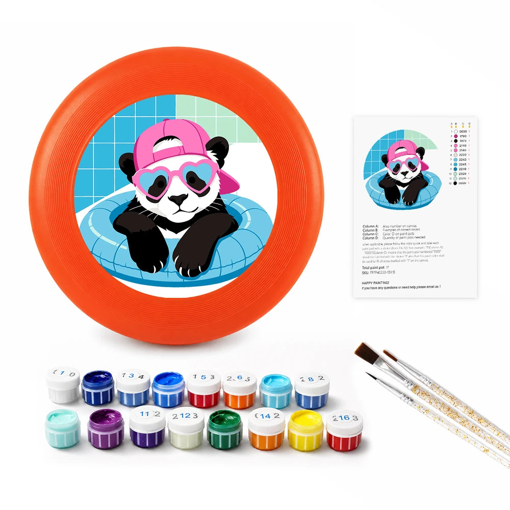Paint by Numbers - Frisbee | Panda in a Pool Ring