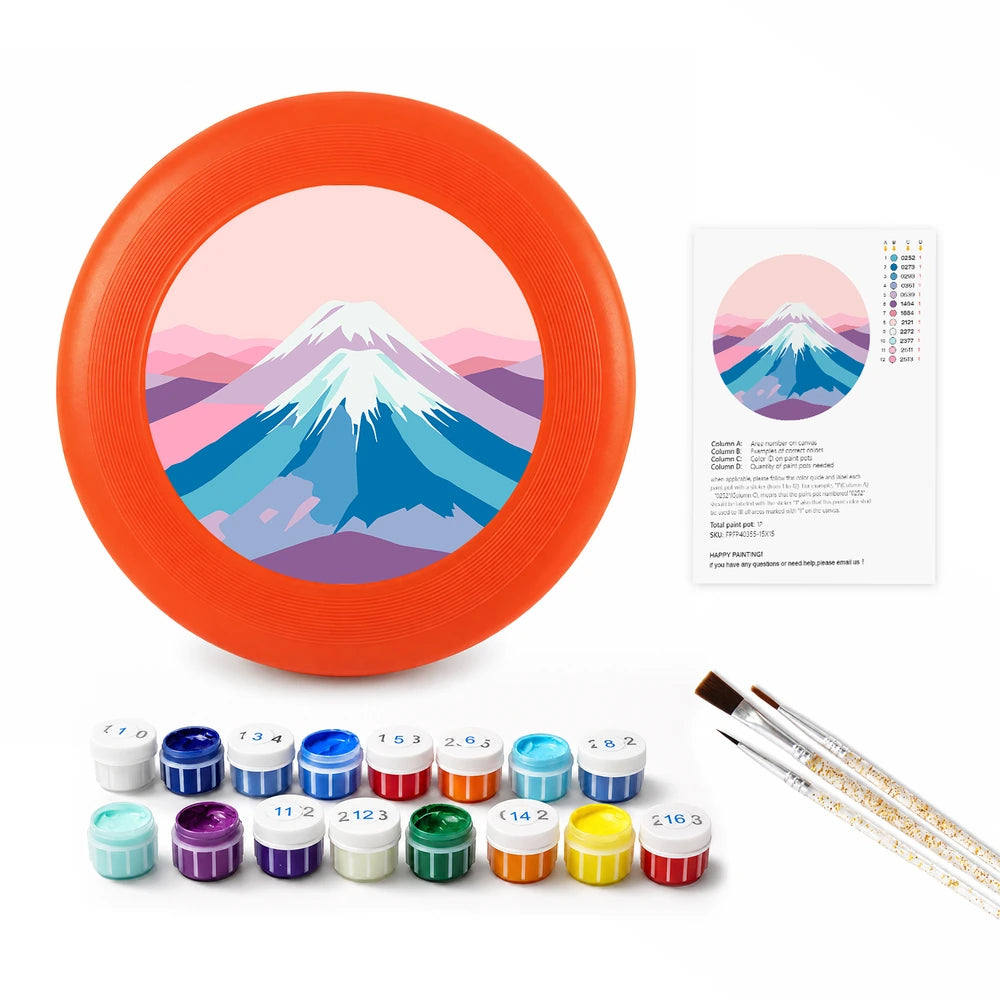 
Paint by Numbers - Frisbee | Pastel Mount Fuji