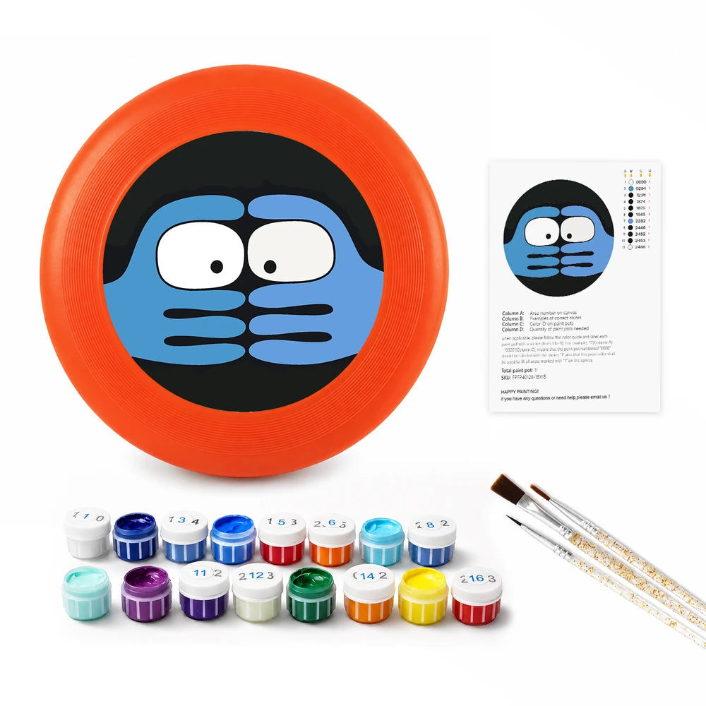 
Paint by Numbers - Frisbee | Peeking Blue Face