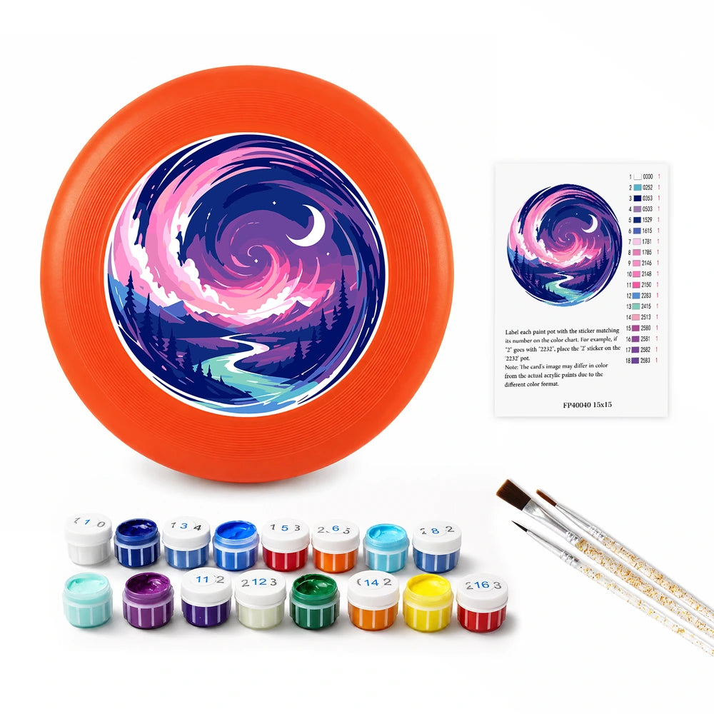 
Paint by Numbers - Frisbee | Pink Wave Swirl