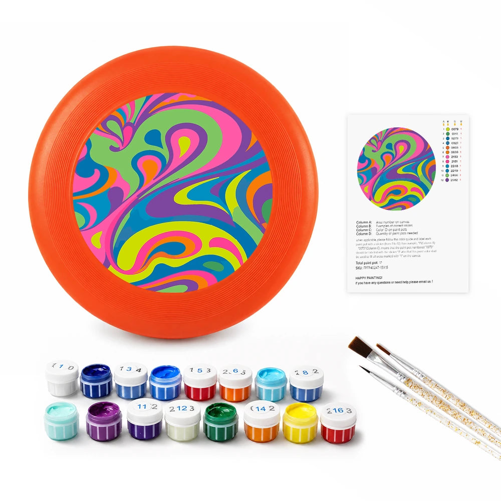 
Paint by Numbers - Frisbee | Psychedelic Swirl