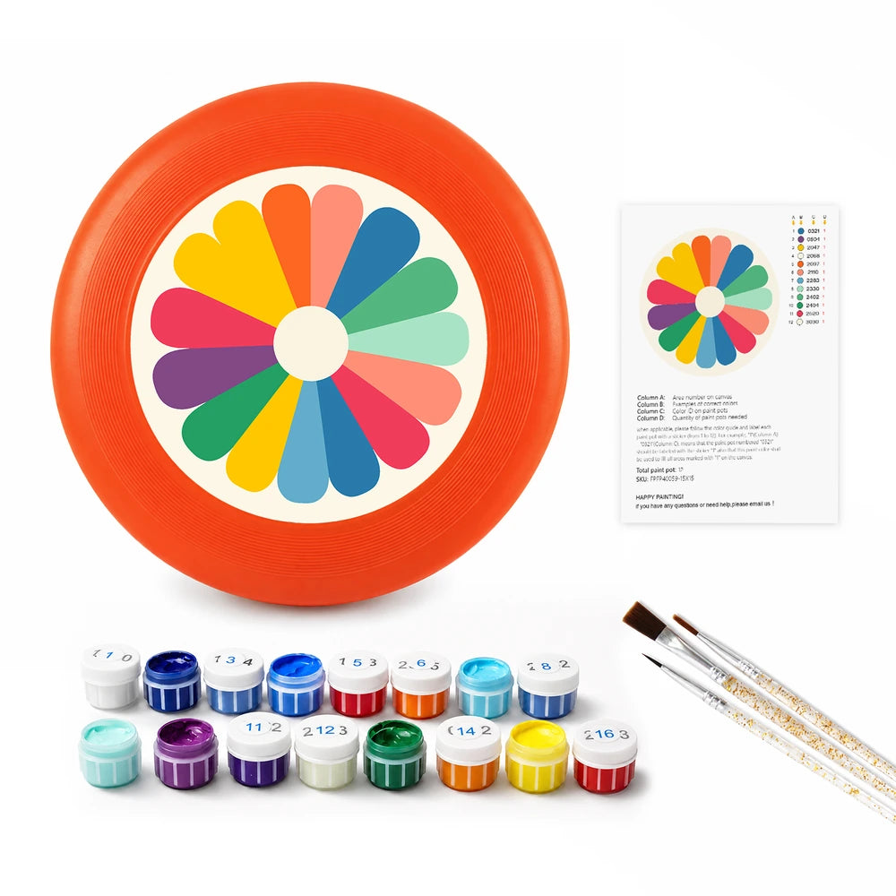 
Paint by Numbers - Frisbee | Rainbow Petal Wheel