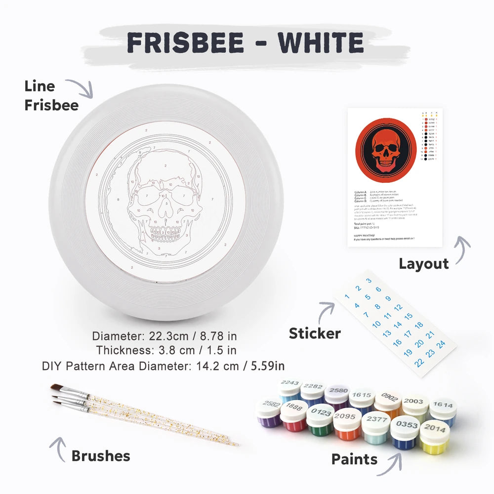 
Paint by Numbers - Frisbee | Red Skull Emblem