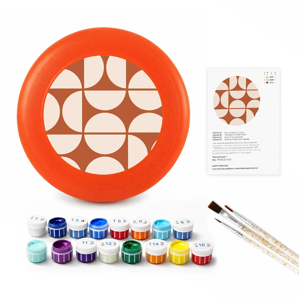 Paint by Numbers - Frisbee | Retro Arch Pattern