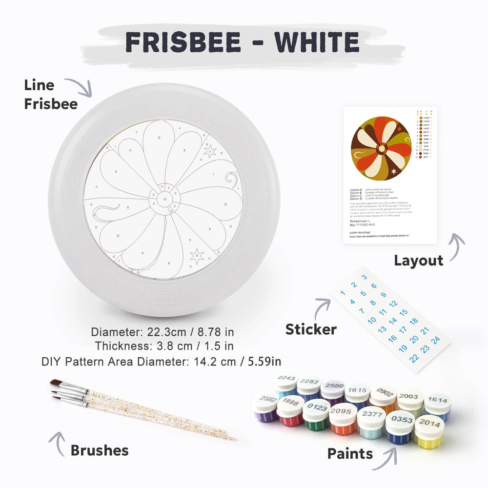 Paint by Numbers - Frisbee | Retro Brown Flower