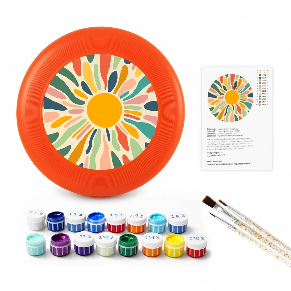 
Paint by Numbers - Frisbee | Retro Flower Burst