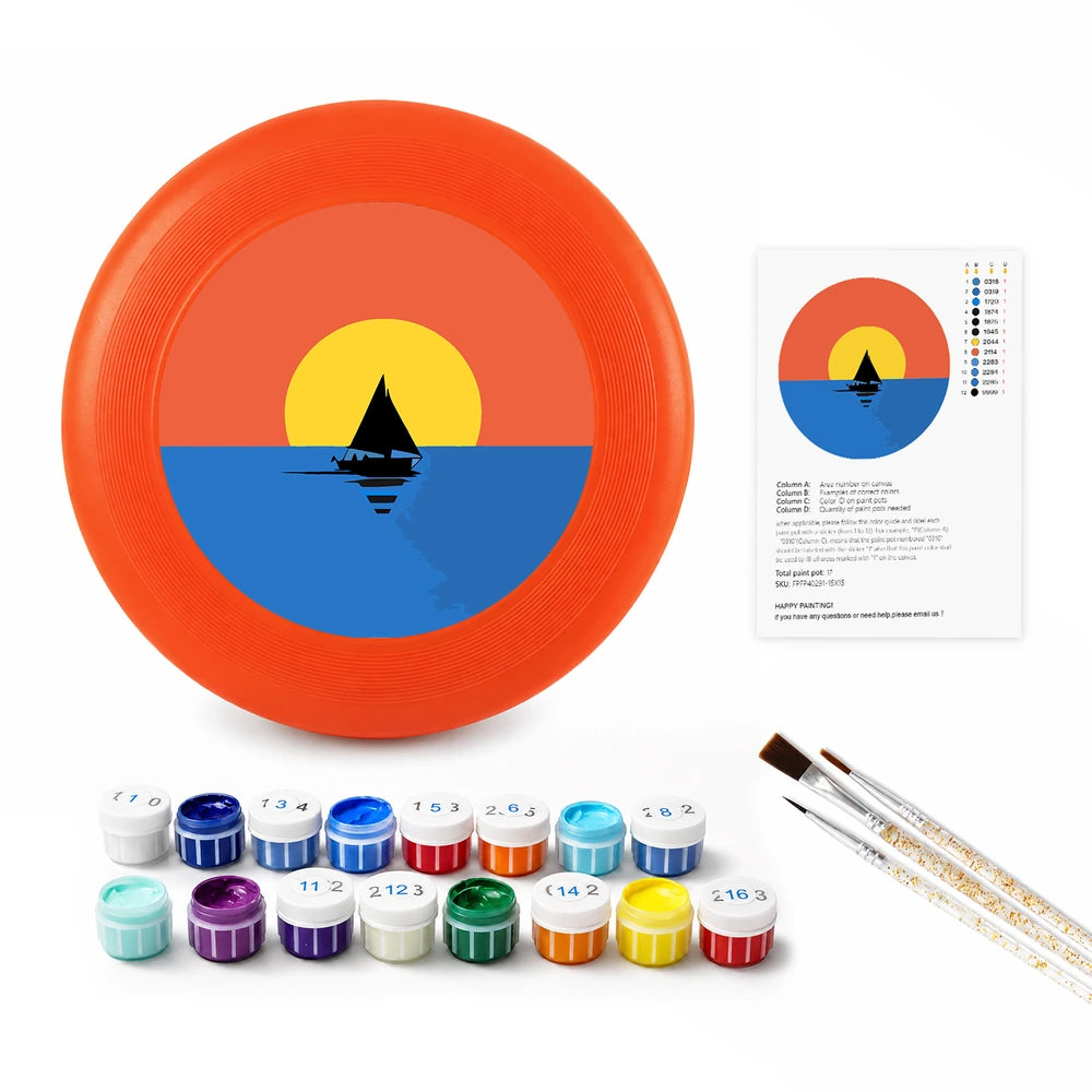
Paint by Numbers - Frisbee | Sailboat at Sunset