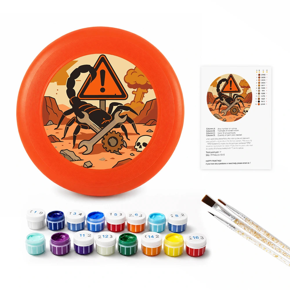 
Paint by Numbers - Frisbee | Scorpion Warning Sign