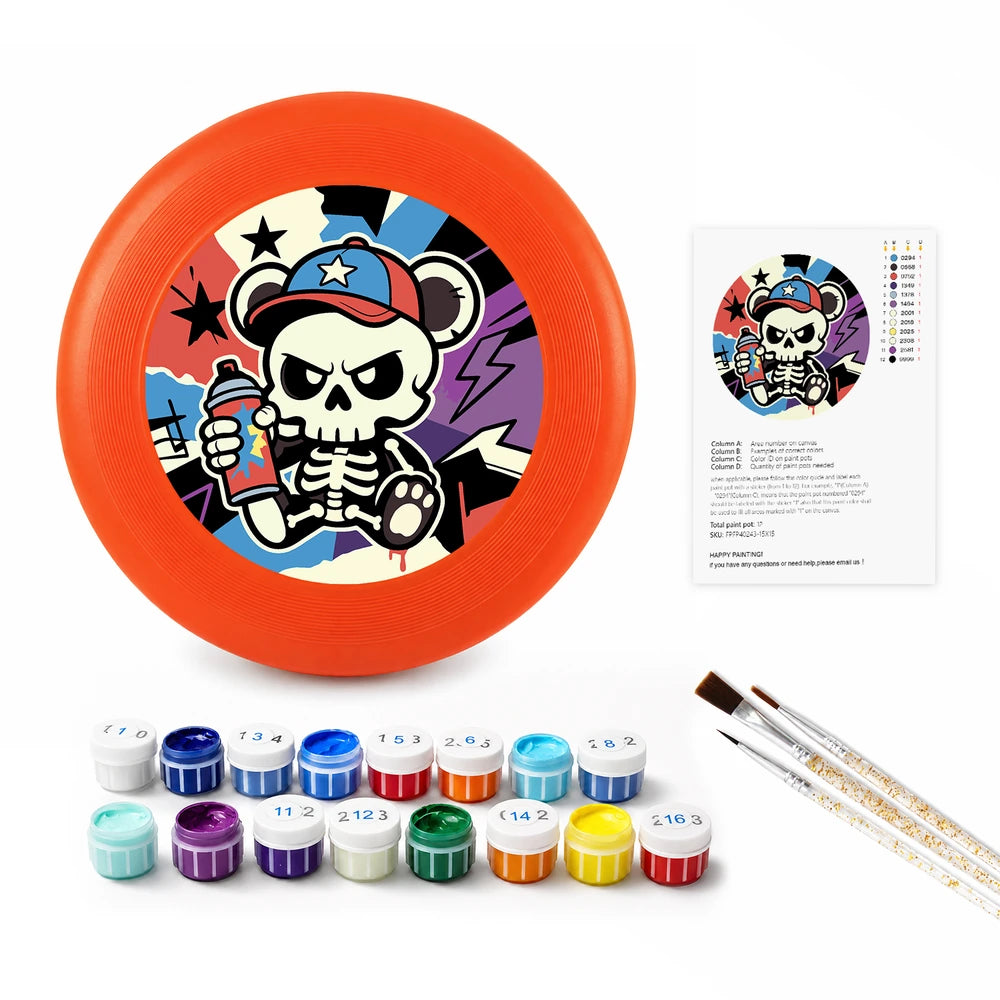 
Paint by Numbers - Frisbee | Skater Skeleton