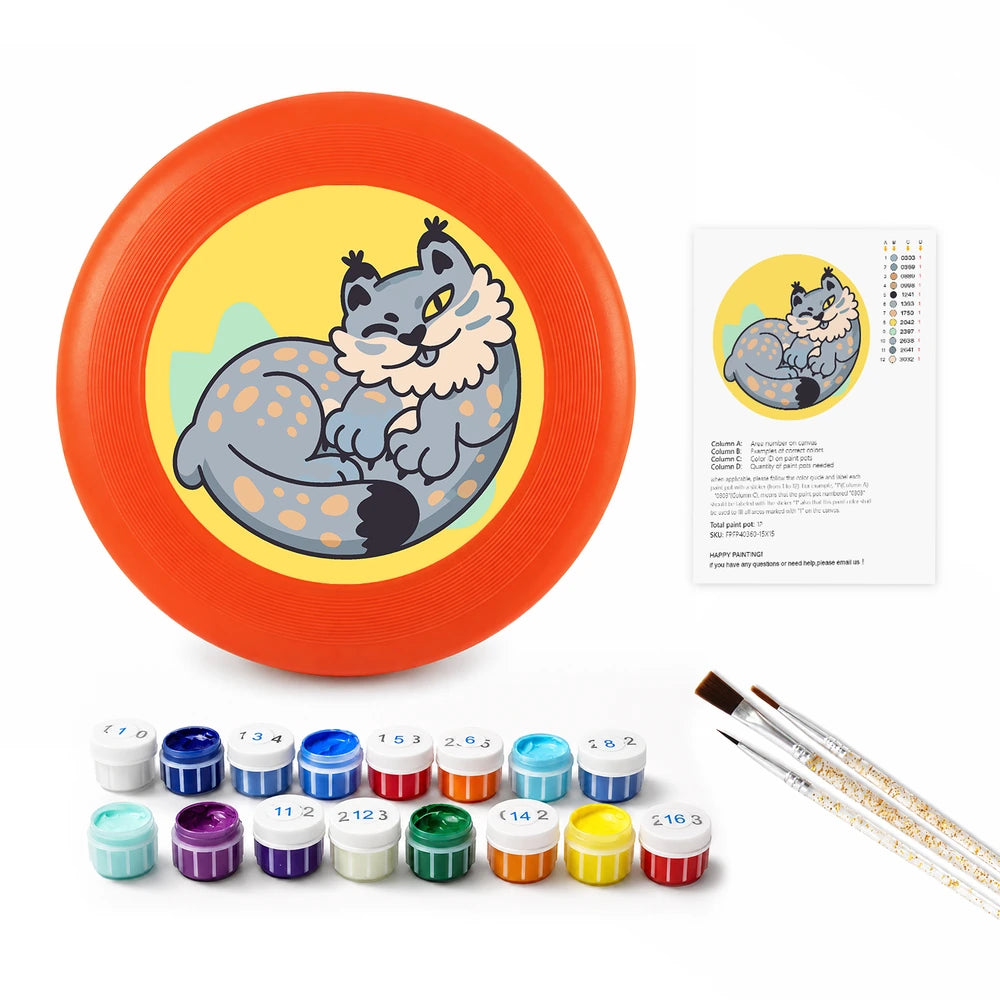
Paint by Numbers - Frisbee | Sleeping Grey Cat