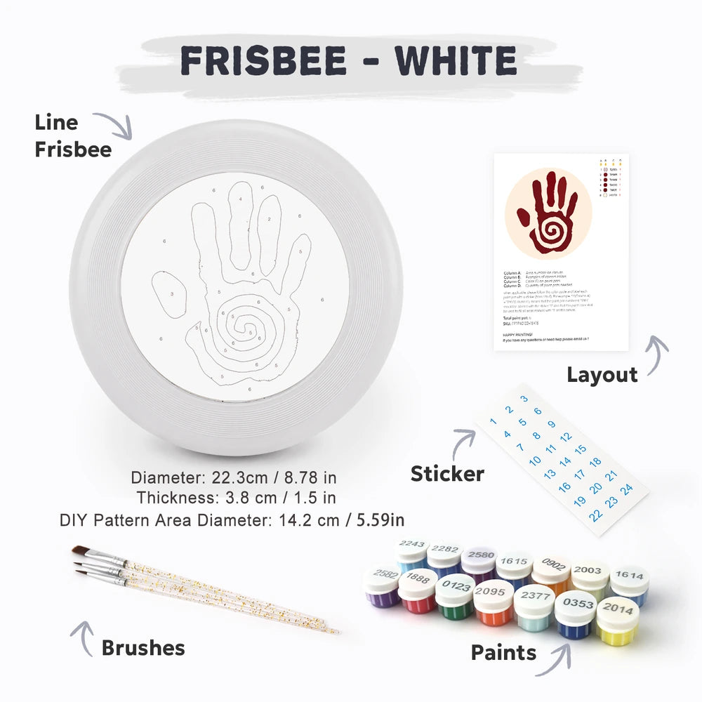 Paint by Numbers - Frisbee | Spiral Hand Symbol