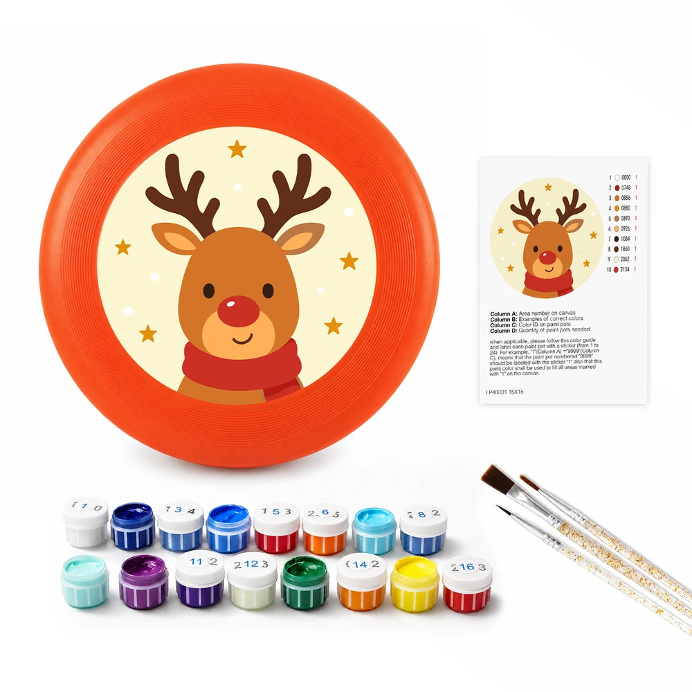 
Paint by Numbers - Frisbee | Starry Reindeer Face