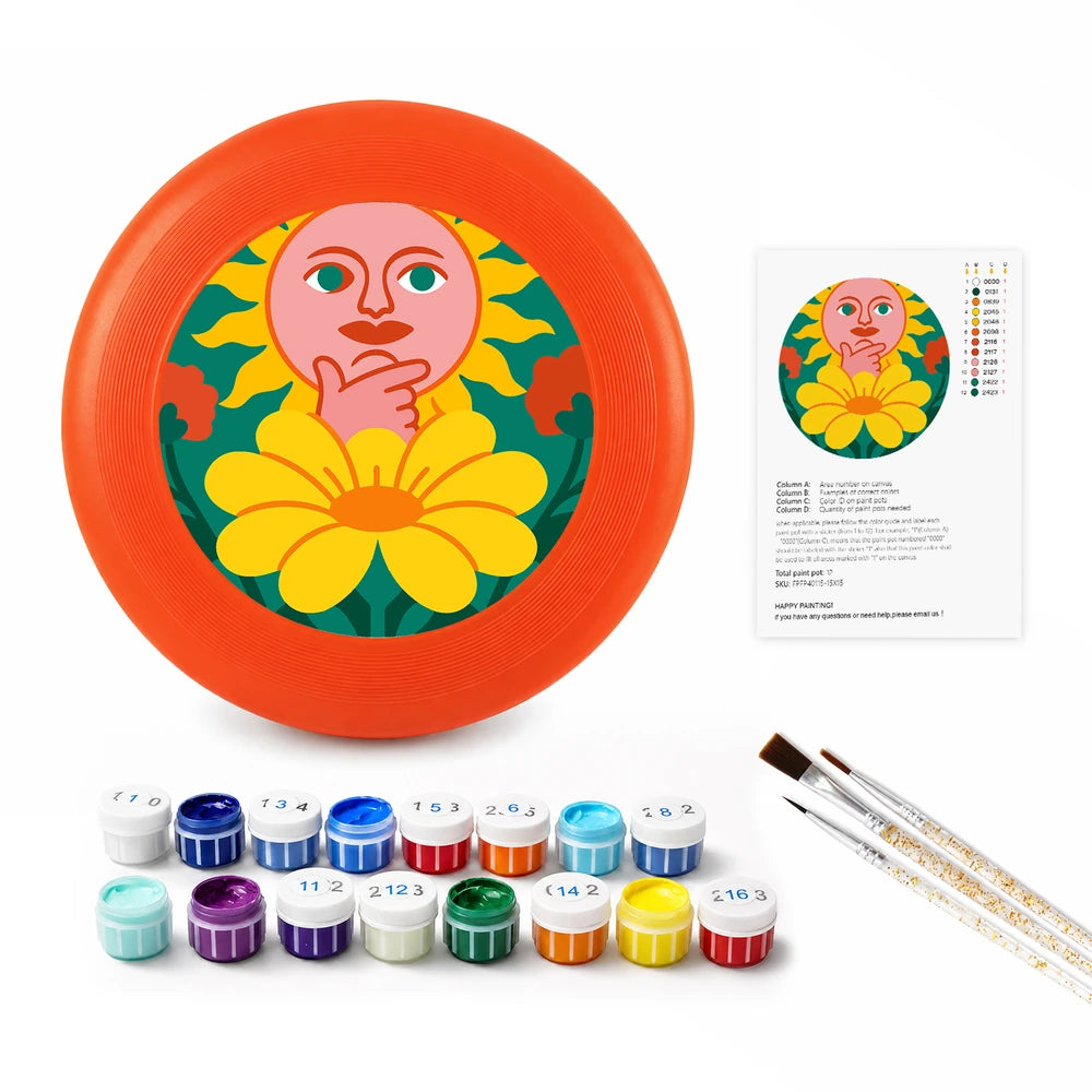 Paint by Numbers - Frisbee | Sun and Moon in Bloom
