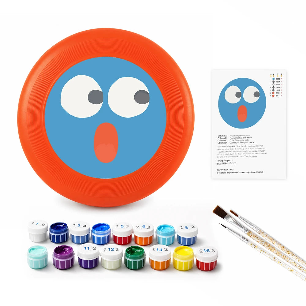 Paint by Numbers - Frisbee | Surprised Blue Face