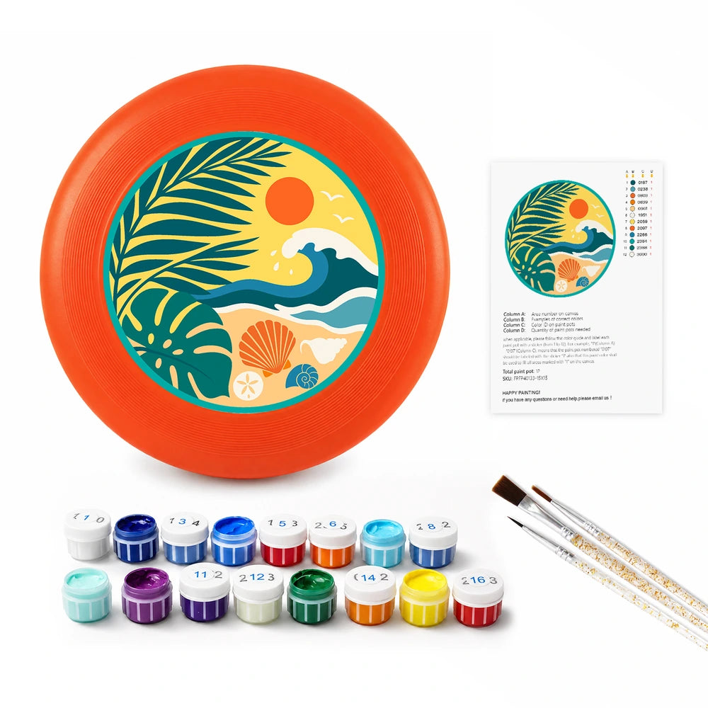 
Paint by Numbers - Frisbee | Tropical Beach Circle