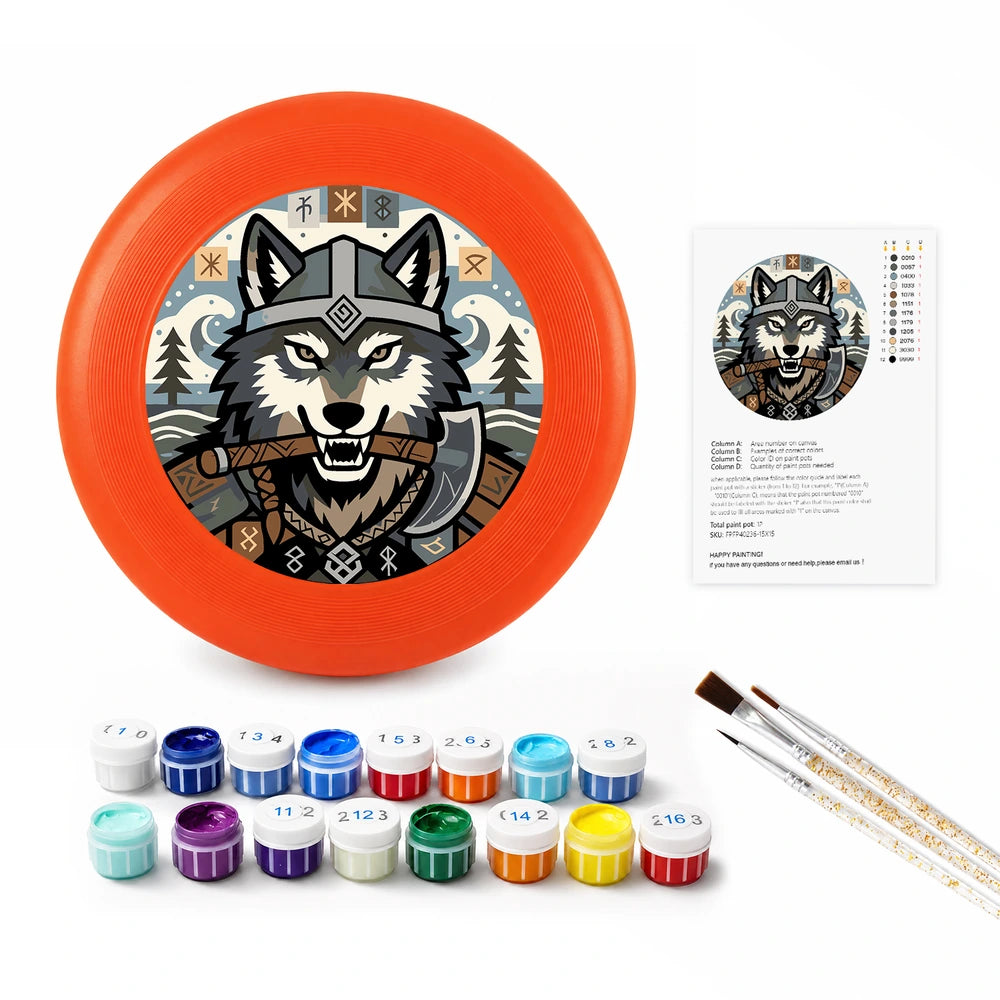 Paint by Numbers - Frisbee | Viking Wolf